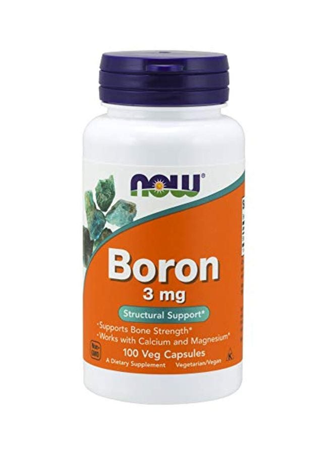 ناو فودز مركب غذائي بورون 3 تركيز مجم - 100 كبسولة نباتية - Image 1