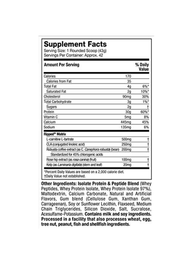 MuscleTech Nitro Tech Ripped 1.81kg French Vanilla Swirl Protein - Image 4