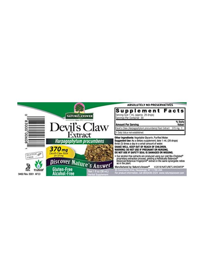NATURE'S ANSWER Devil's Claw Extract Herbal Supplement 370mg - Image 2