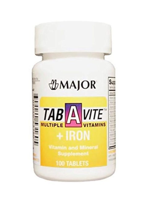 Tab A Vite Multiple Vitamin Iron Supplement Tablet - 100 Tablets