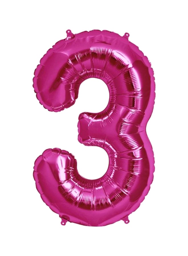 Number 3 Shaped Foil Balloon 34inch