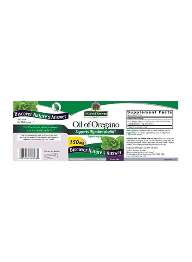 NATURE'S ANSWER Oil Of Oregano Supports Digestive Health - 90 Softgels - Image 3