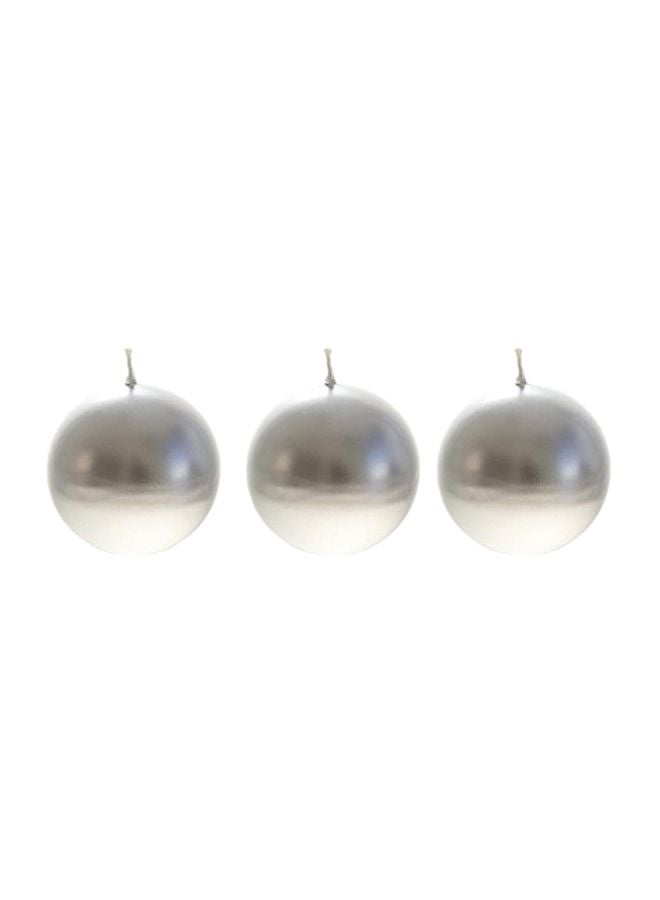 Mega Candles Pack Of 3 Round Ball Candle 8541839812 3inch - Image 1