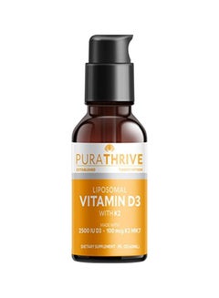 Liquid Vitamin D3 With K2 100mcg Dietary Supplement