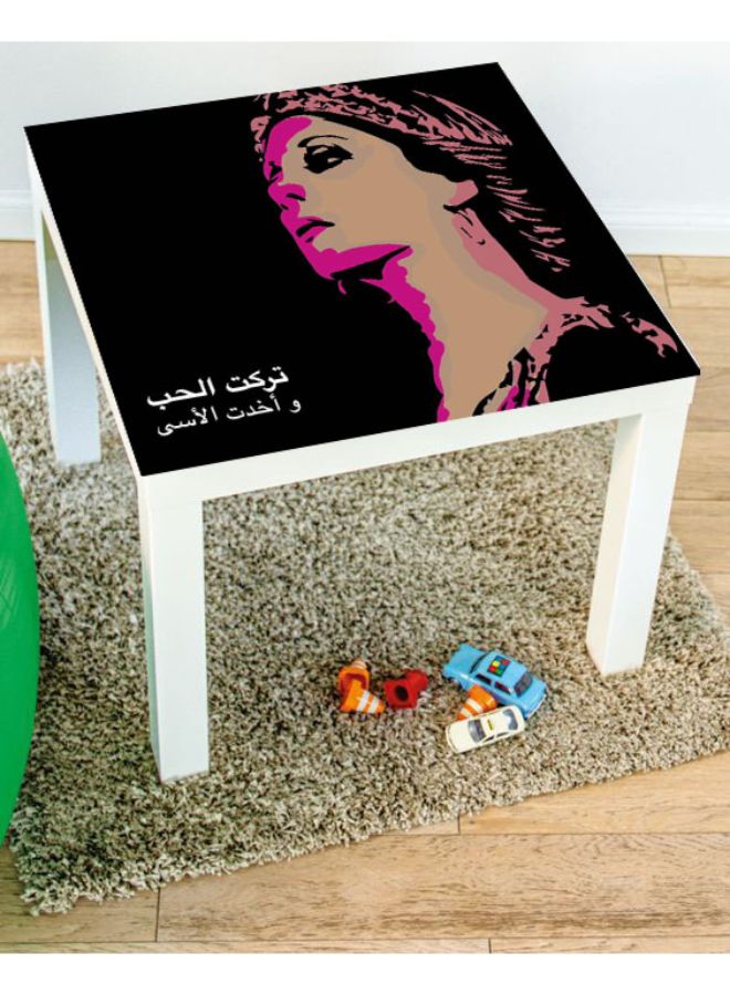 رتيل طاولة جانبية بطبعة متعددة الاستخدامات متعدد الألوان - Image 2