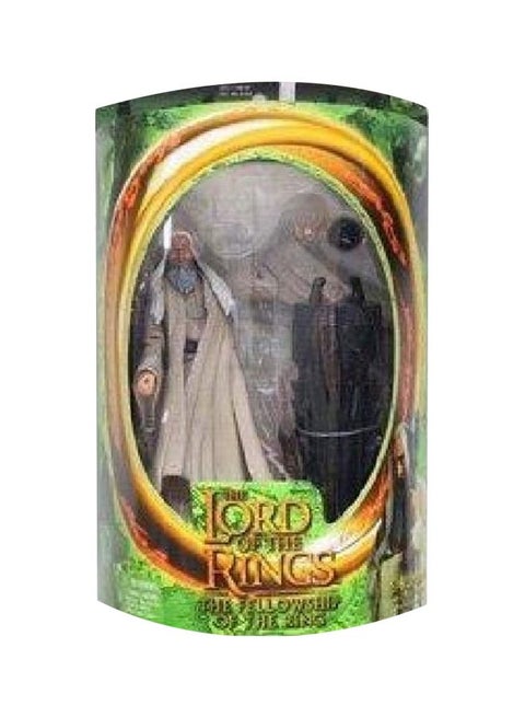 The Lord Of The Rings Saruman Statue With Magic Floating Palantir on Base