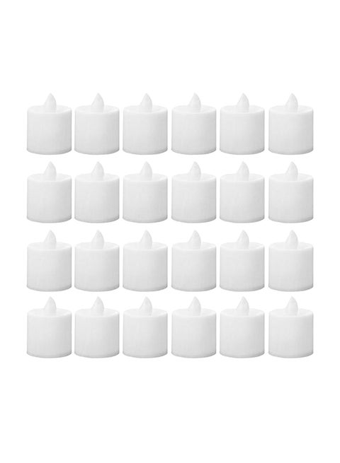 24-Piece LED Simulation Flameless Tea Candle Light Yellow 1.65 x 1.45inch