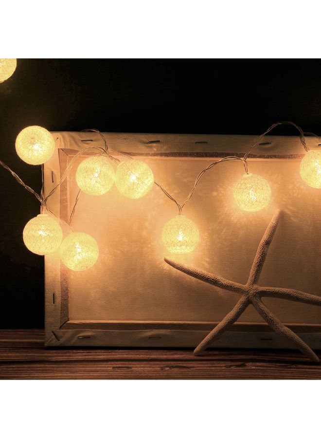 Generic - Coconut Ball Garland LED Fairy String Light Yellow - Image 1