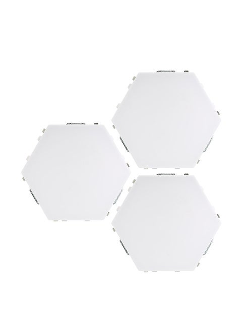 Pack Of 3 Touch Control Ambient LED Wall Light White 17.5 x 11 x 12cm