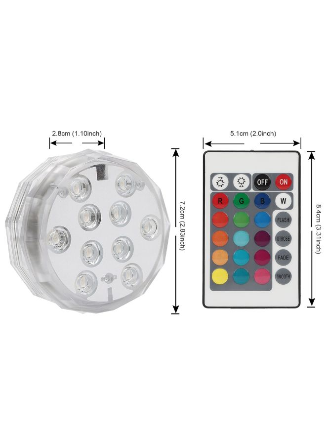 Waterproof Underwater LED Light Multicolour 10 x 3 x 10centimeter - Image 2