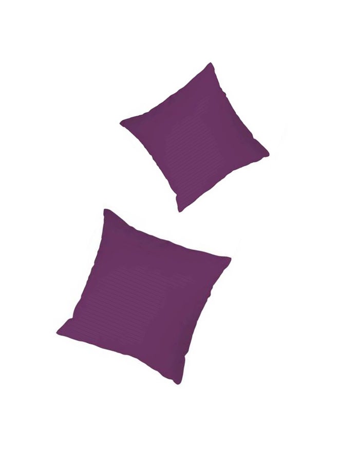 ستايلي طقم وسادة زينة ناعمة بلون سادة مكون من قطعتين أرجواني 45x45Ø³Ù†ØªÙŠÙ…ØªØ± - Image 2