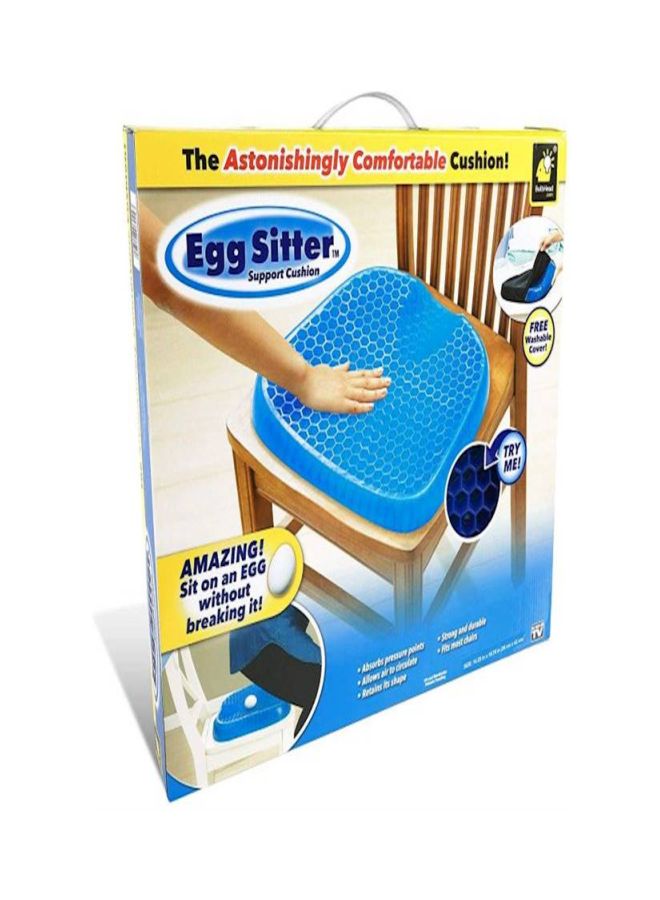 وسادة ديكور للمقعد بتصميم قرص العسل بوليستر أزرق - Image 3