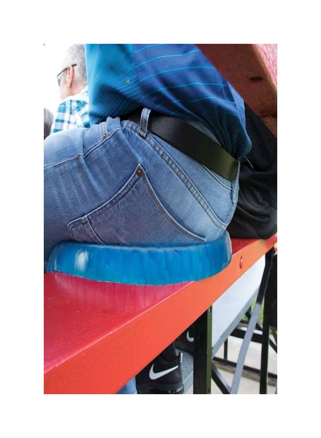 وسادة ديكور للمقعد بتصميم قرص العسل بوليستر أزرق - Image 2