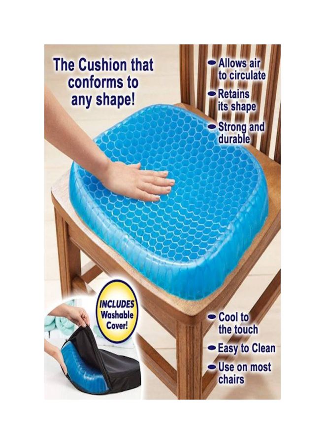 وسادة ديكور للمقعد بتصميم قرص العسل بوليستر أزرق - Image 4