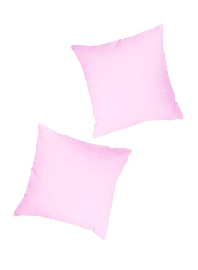 ستايلي مجموعة وسائد ديكور لينة بلون سادة من قطعتين وردي 45x45Ø³Ù†ØªÙŠÙ…ØªØ± - Image 2