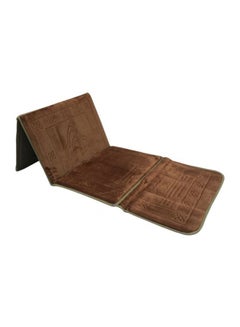 Generic 2 In 1 Foldable Prayer Mat And Backrest Brown/Green 114x54cm  - Image 1