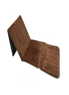 Generic 2 In 1 Foldable Prayer Mat And Backrest Brown/Green 114x54cm  - Image 2