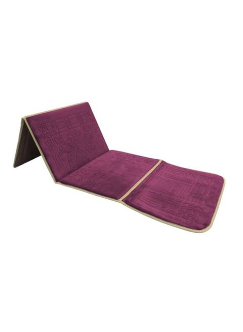 2 In 1 Foldable Prayer Mat With Backrest Purple 110x55cm