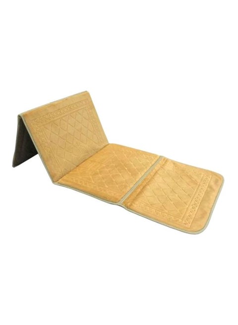 2 In 1 Foldable Prayer Mat And Backrest Beige 110x55cm