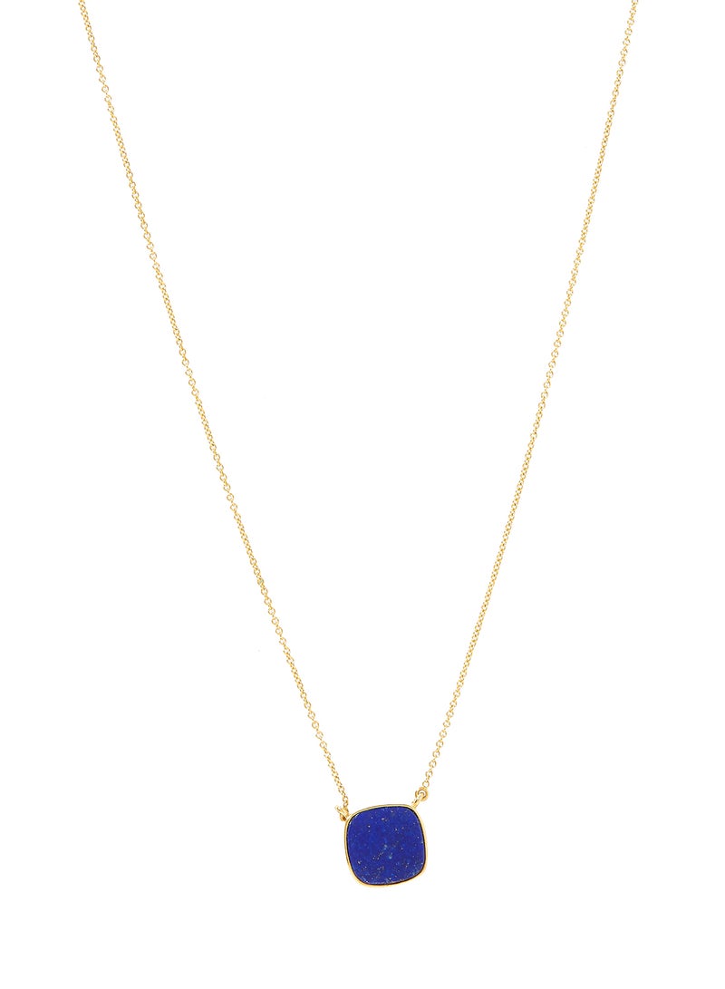 18 Karat Gold Lapis Lazuli Single Stone Necklace - v1574685047/N31968170A_1