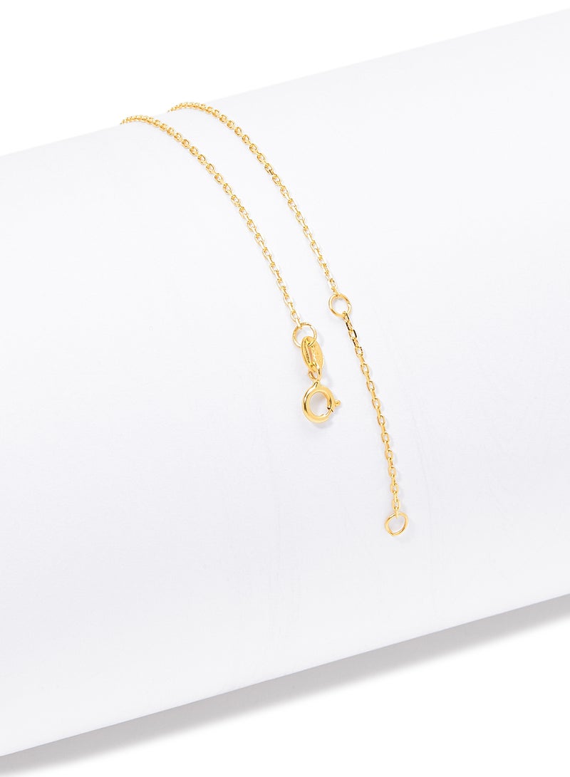 Capri Gold - 18 Karat Gold Citrine Single Stone Necklace - Image 1