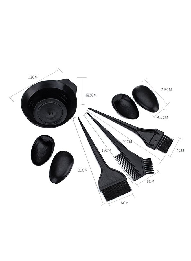 طقم أدوات تصفيف الشعر مكون من 6 قطع أسود - Image 4