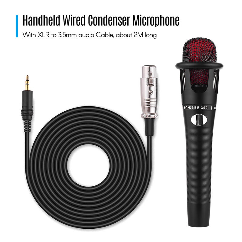 Handheld Wired Condenser Microphone I4574BR Black/Red  - Image 4