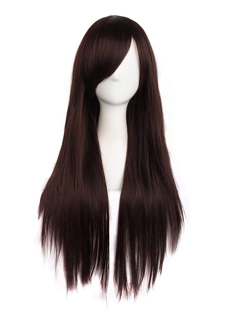 MapofBeauty Long Straight Hair Wig Brown 70cm  - Image 1