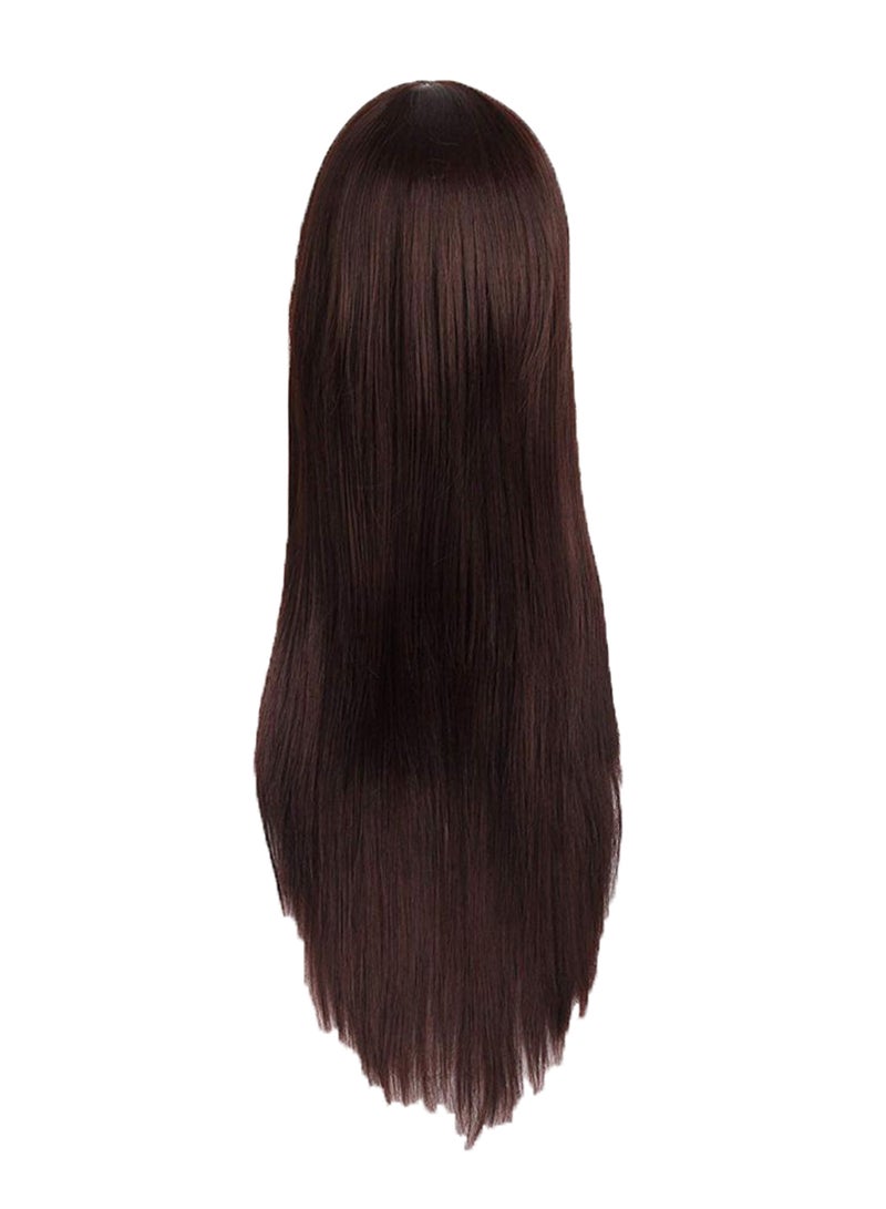MapofBeauty Long Straight Hair Wig Brown 70cm  - Image 2
