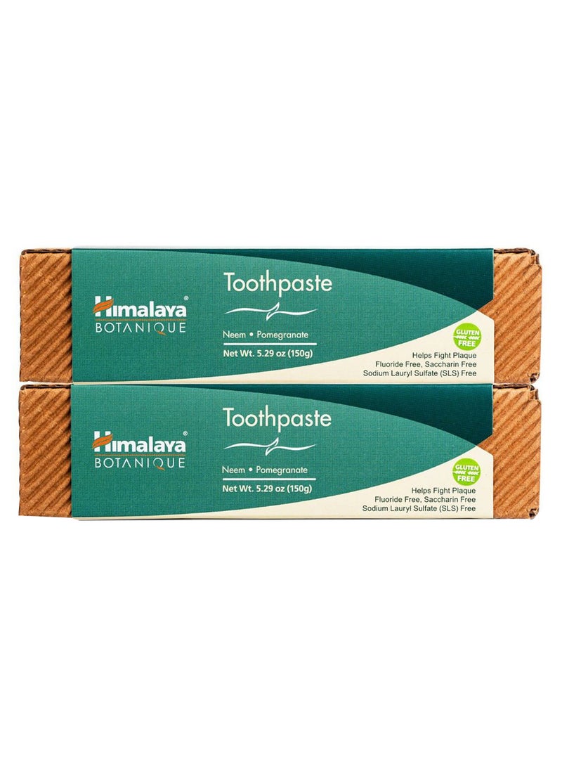 Himalaya Herbal Healthcare - 2-Piece Neem And Pomegranate Toothpaste Set - Image 1