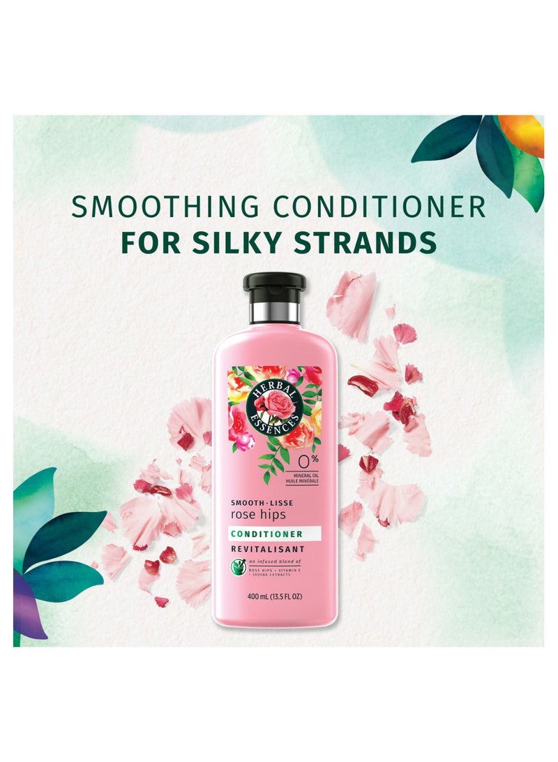 Herbal Essences Smooth Lisse Rose Hips Revitalisant Conditioner 400ml - Image 3