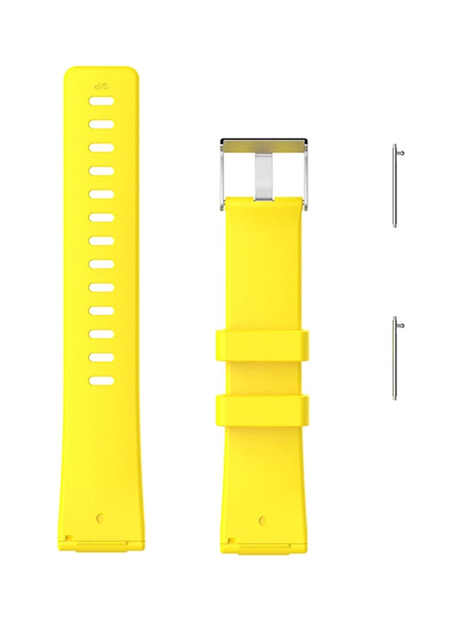 Silicone Watch Strap For Fitbit Versa Lite And Versa 20centimeter Yellow - Image 1