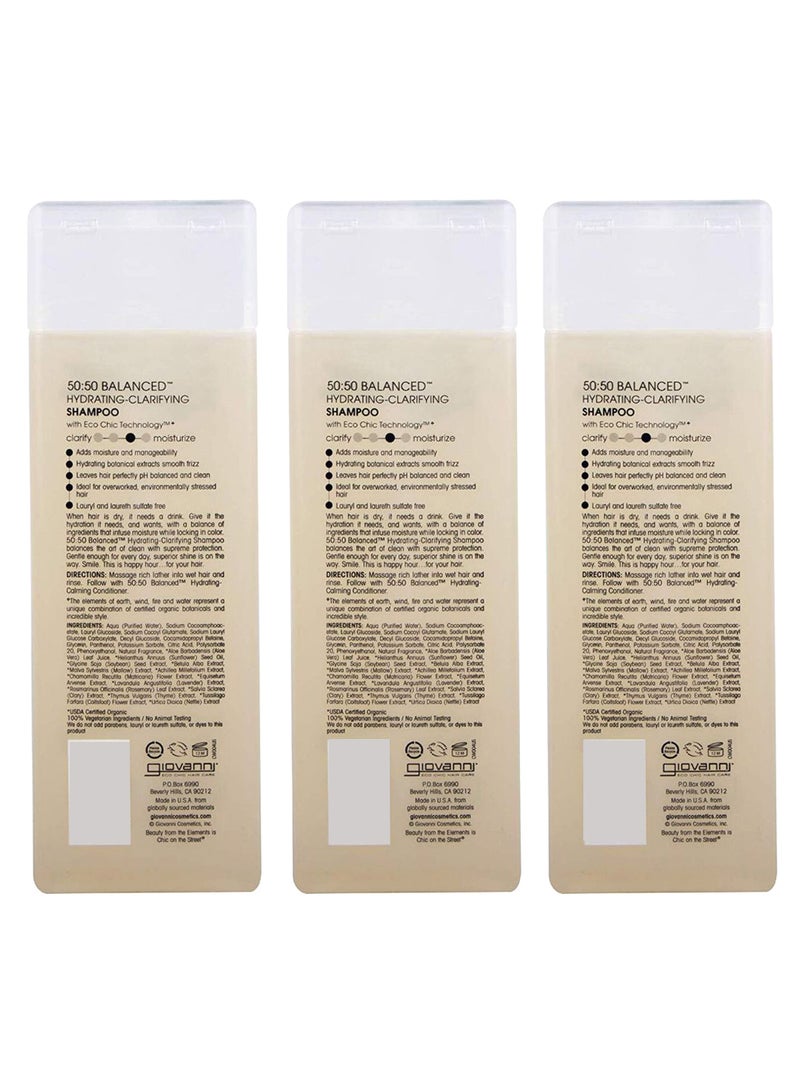 Giovanni - Pack Of 3 Hydrating- Clarifying Shampoo 3 x 250ml - Image 1