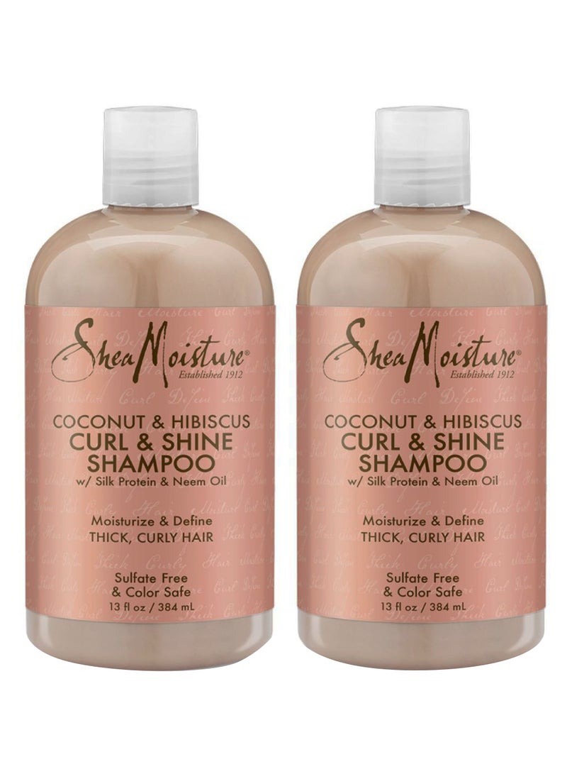 SheaMoisture - 2-Piece Coconut Hibiscus Curl And Shine Shampoo Set - Image 1