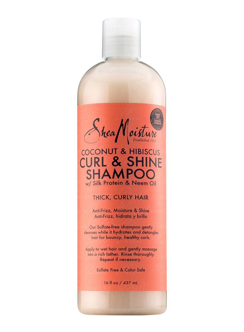 SheaMoisture Coconut And Hibiscus Curl Shine Shampoo - Image 1