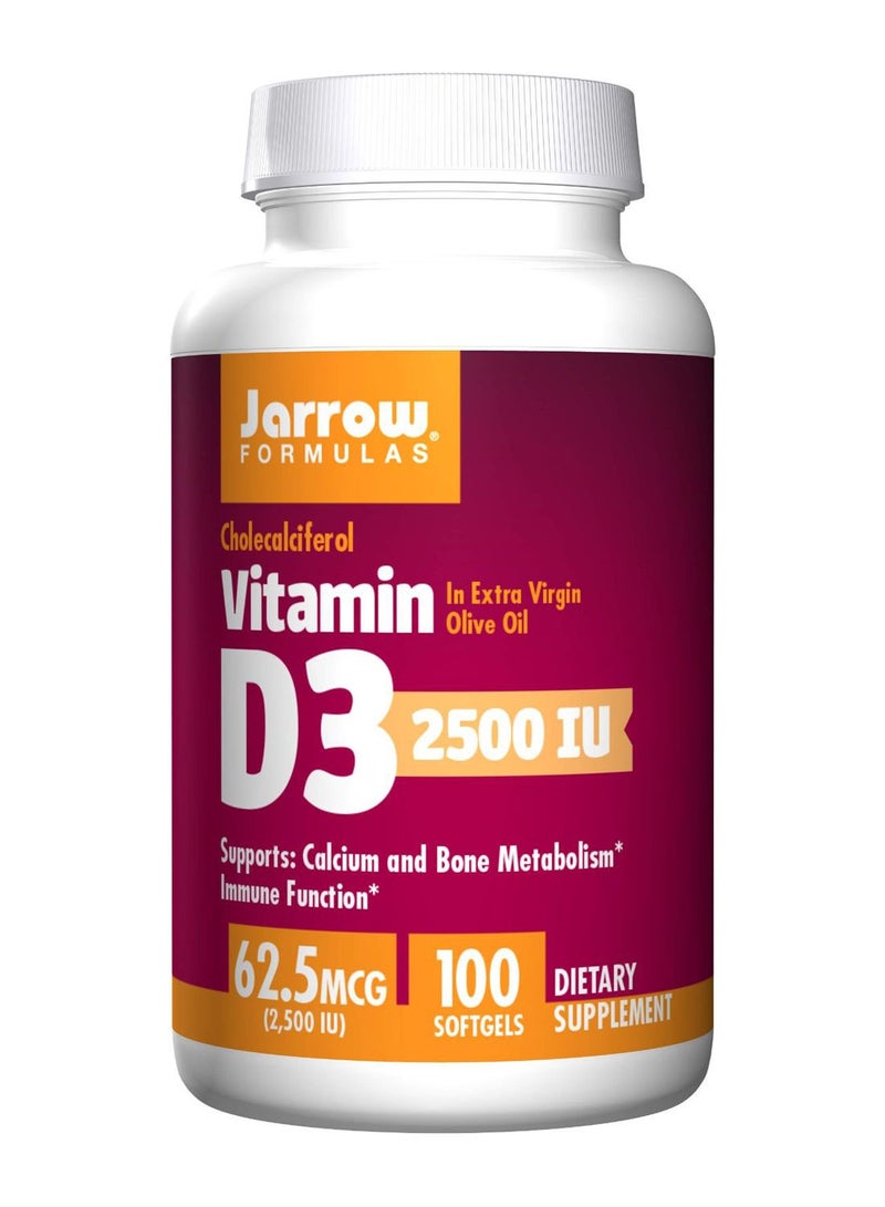 جارو فورملاز مكمل غذائي فيتامين D3 - 100 كبسولة هلامية لينة