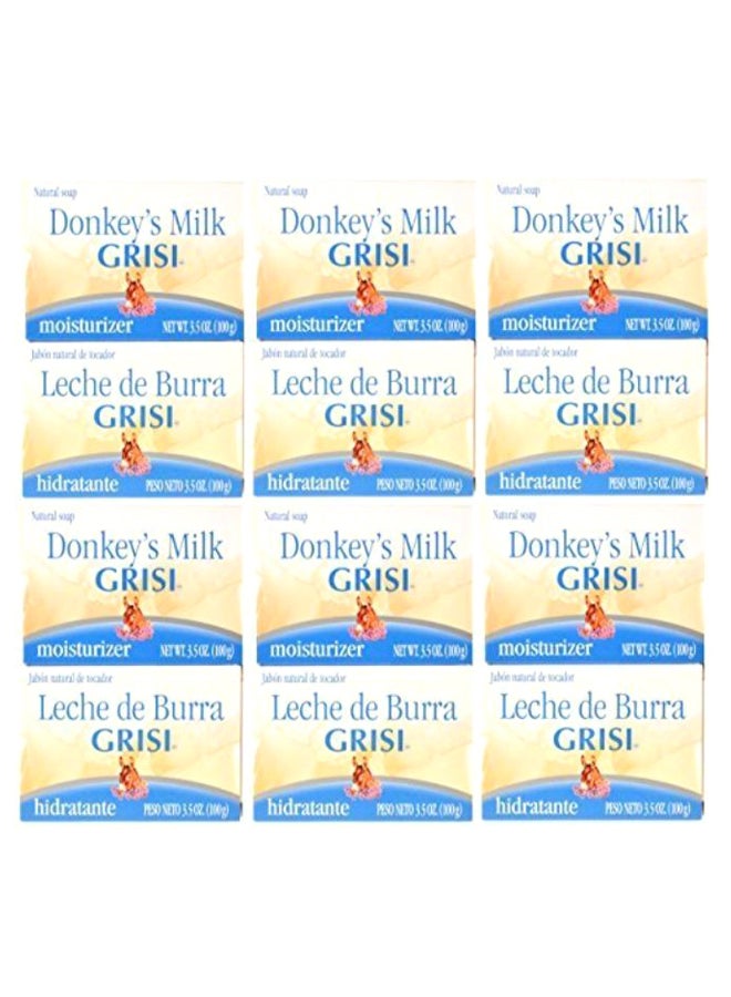 مجموعة صابون حليب الحمار مكونة من 12 قطعة