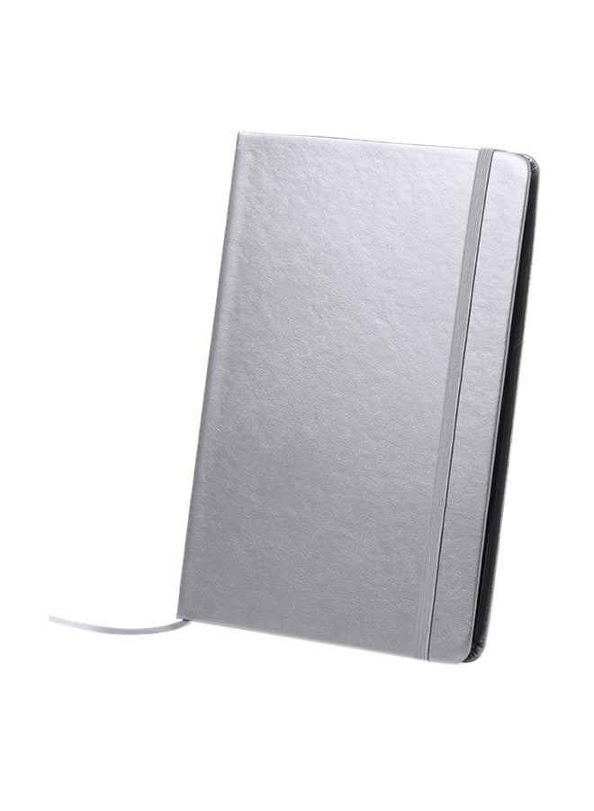 PU Leather Notepad Silver