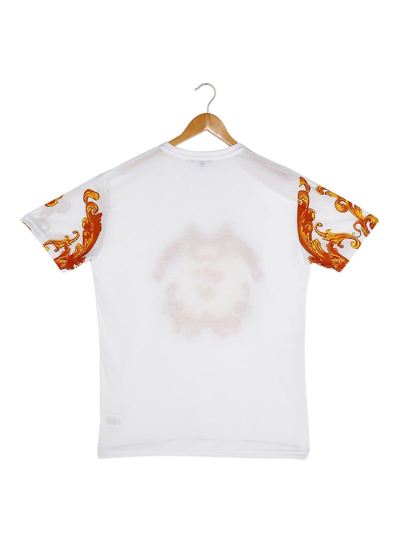 STATE 8 Short Sleeves Essential T-shirt White/Yellow  - Image 2