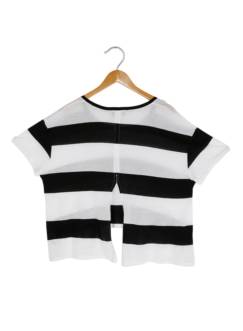 Juicy Couture Striped Back Cut T-Shirt