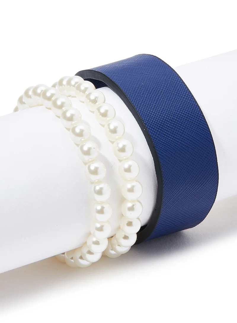 Rocawear Set of 3 Stackable Pearl Bracelet
