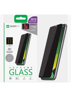 iPhone 11/iPhone XR Privacy Ex Bullet 3D Fully Covered Glass Screen Protector - 3X Stronger Edges Tempered Supreme Glass - v1574746346/N31008612A_1