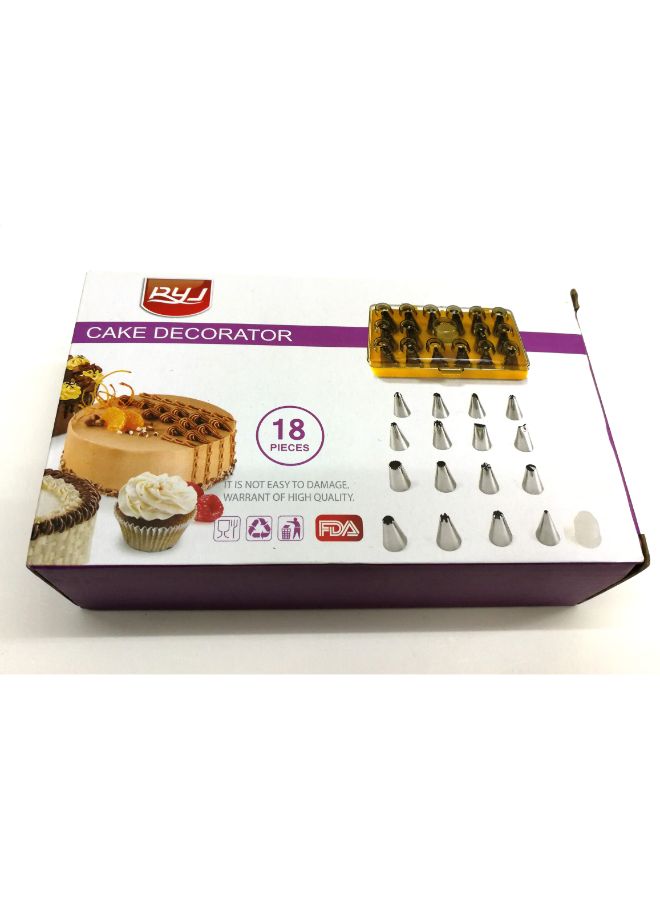 RYJ 18-Piece Cake Decorating Set Multicolour 15cm - Image 3
