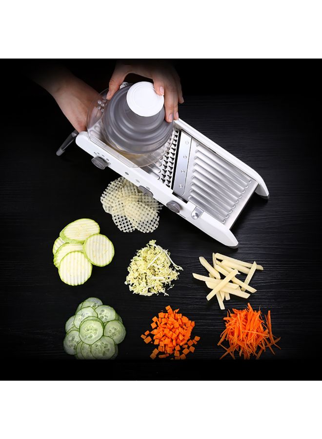 قطاعة شرائح للخضراوات مصنوعة من الستانلس ستيل ومتعددة الوظائف رمادي 33.5 x 14 x 16.5Ø³Ù†ØªÙŠÙ…ØªØ± - Image 2