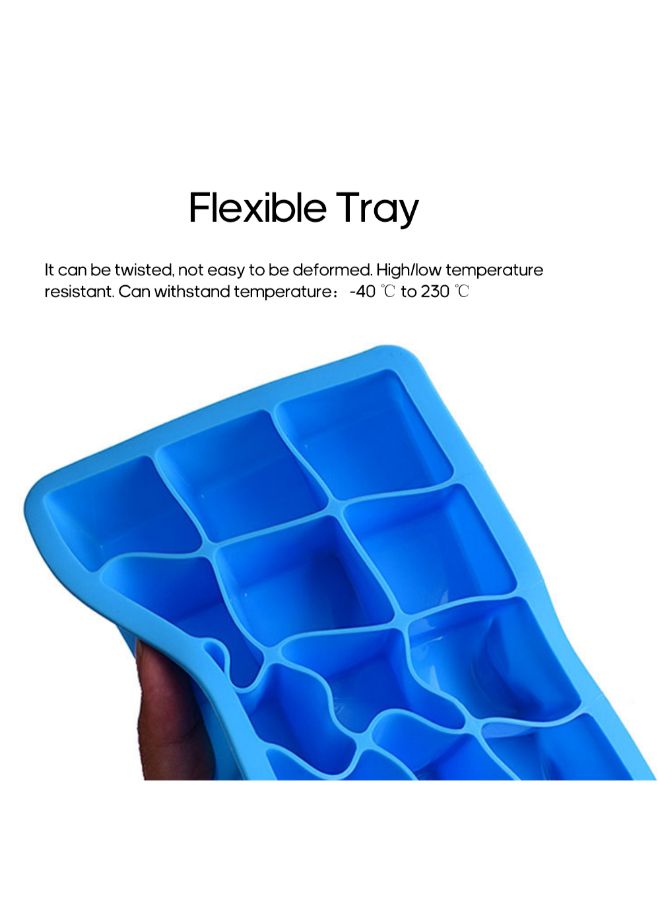 14 Grids Ice Cube Tray Blue 19 x 3.50 x 12centimeter - Image 3