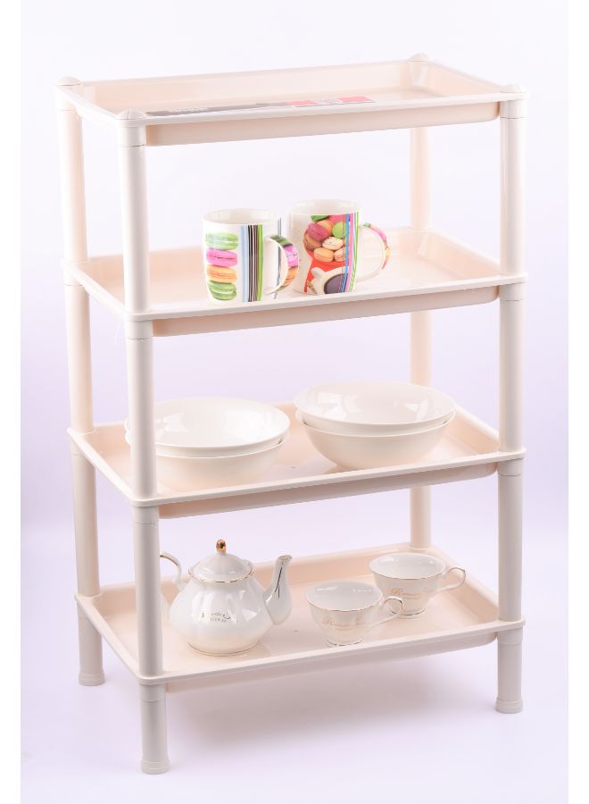 Home Concept 4-Tier Multi functional Kitchen Storage Rack White 30 x 45 x 70cm - Image 3