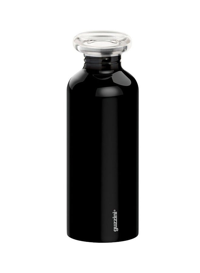Thermal Insulated Water Bottle Black/Clear 7.3 x 21.2cm