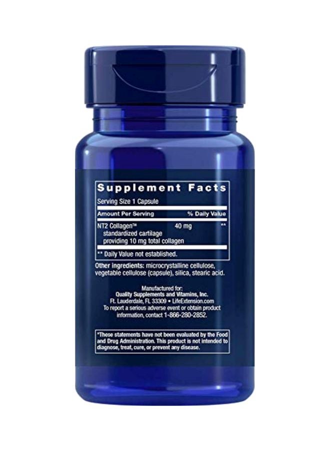 Life Extension - NT2 Collagen Dietary Supplement - 60 Small Capsules - Image 1