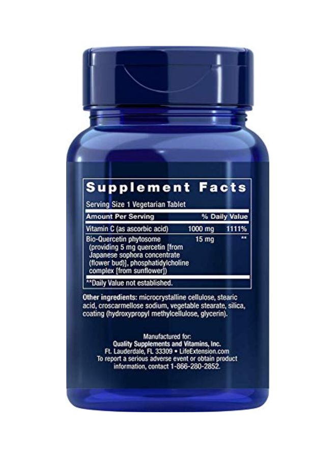 Life Extension Vitamin C With Bio-Quercetin Phytosome - 60 Vegetarian Tablets - Image 3