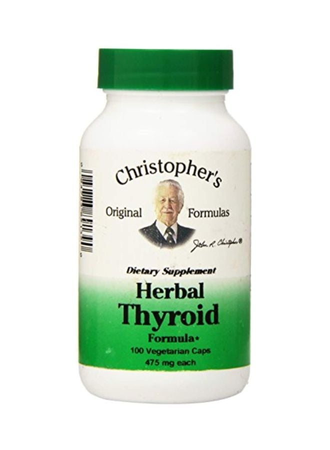 Christopher's Original Formulas Dietary Supplement Herbal Thyroid 475mg - 100 Vegetarian Caps - Image 1